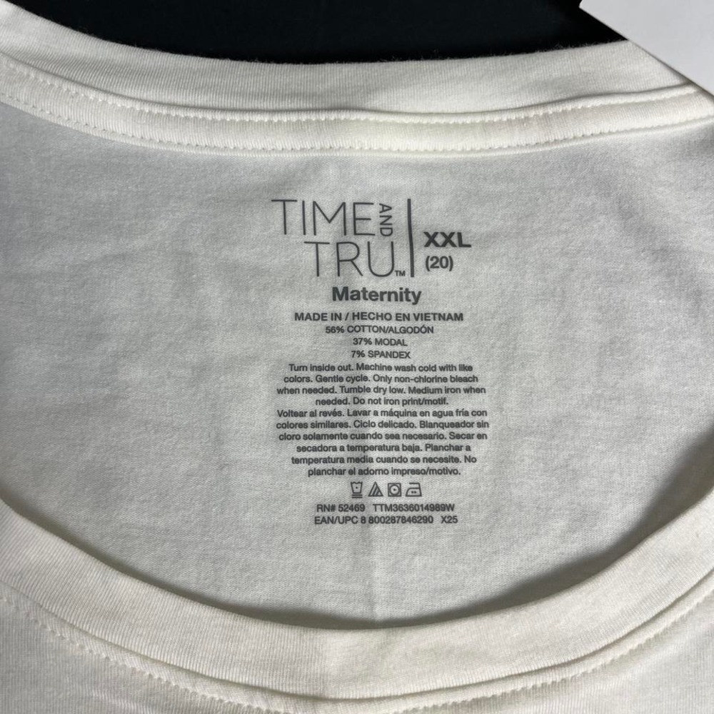 Maternity Cream and black "coming soon"  XXL baby tee NWT - Picture 2 of 2